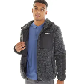 Bench Heren Brecon Ritsvest Sherpa Fleece Zwart Melange
