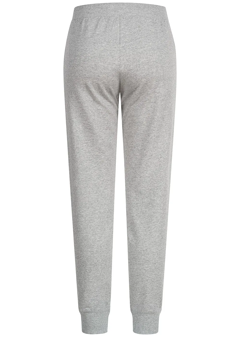 Champion Damen leichte Joggingshose mit Rippblenden Tunnelzug grau melange