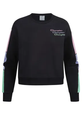 Champion Dames Trui met logo-opdruk zwart multicolor