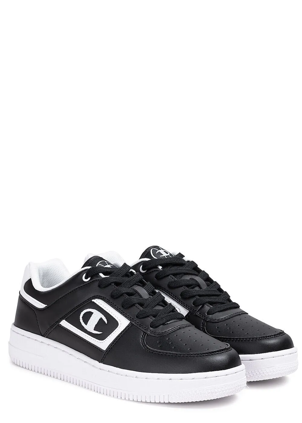 CHAMPION HEREN LAGE SNEAKER MET LOGO 2KLEURIG ZWART EN WIT