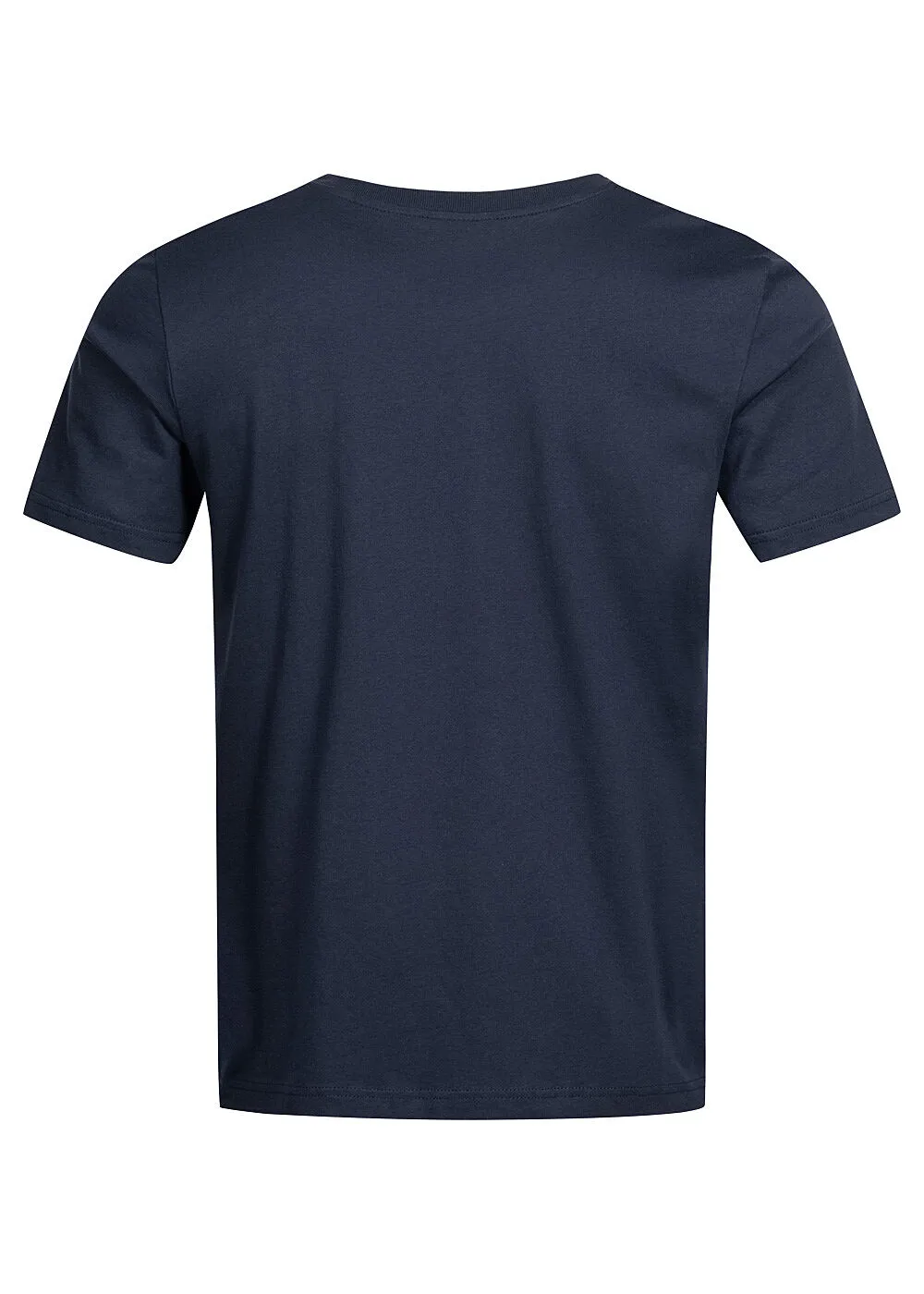 CHAMPION HEREN TSHIRT MET LOGOPATCH MARINEBLAUW ROOD