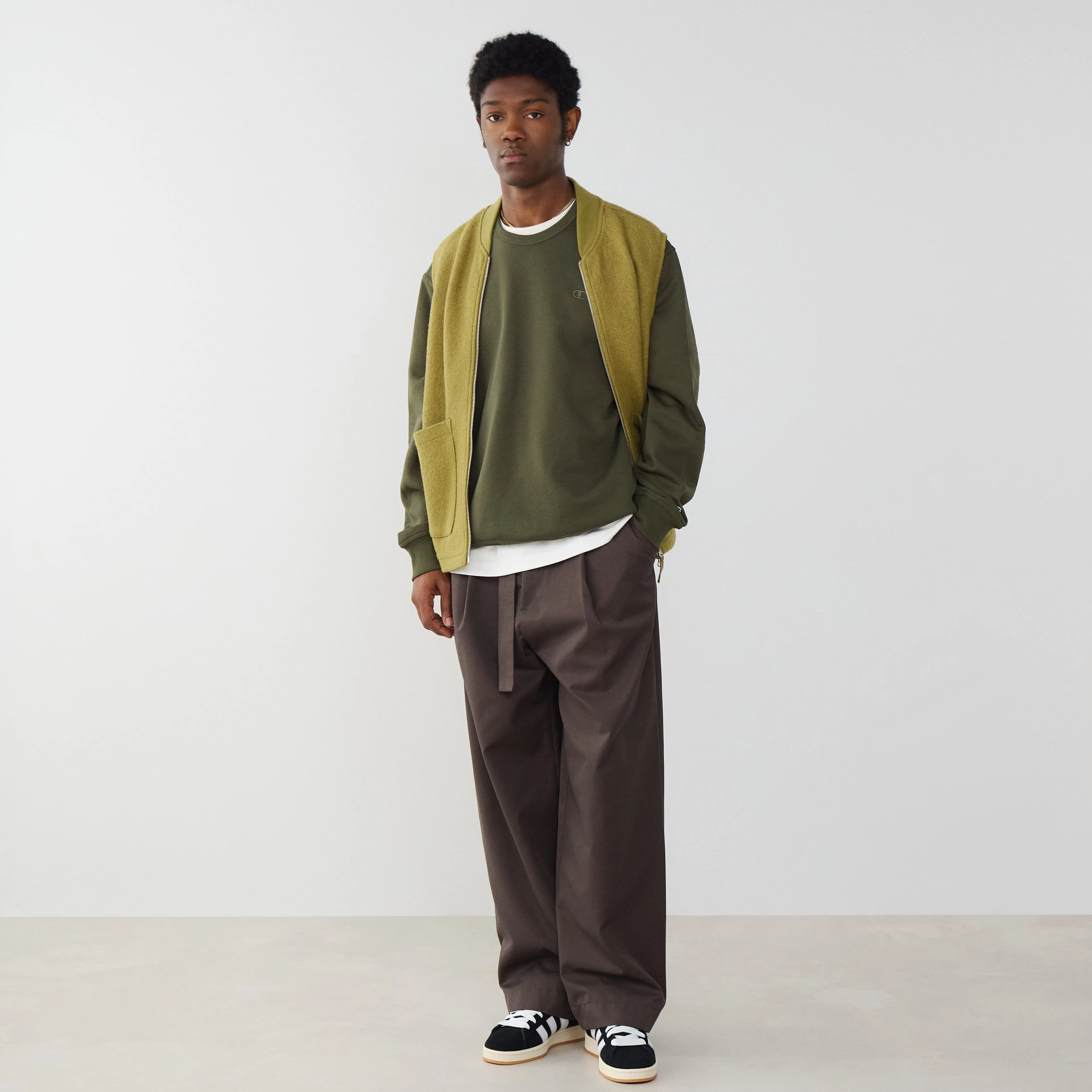CHAMPION sweat crew embroidered logo