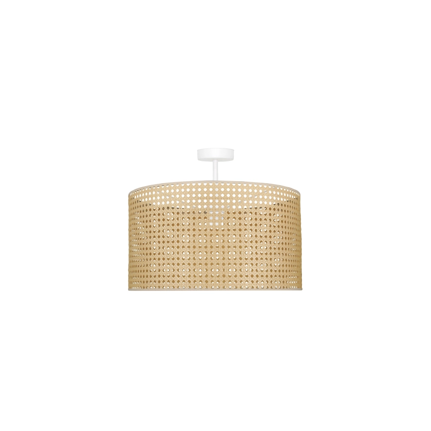 DUOLLA  BEVESTIGDE HANGLAMP ROLLER RATTAN 1XE27/15W/230V DIAMETER 45 CM BEIGE