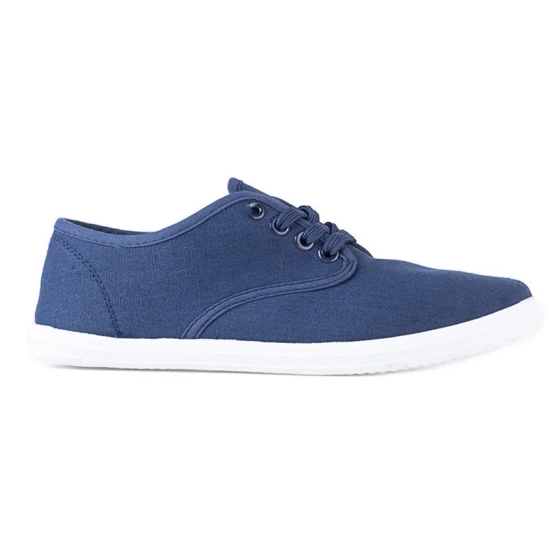 LICHTE SHELOVETSNEAKERS VAN MARINEBLAUWE STOF VOOR DAMES