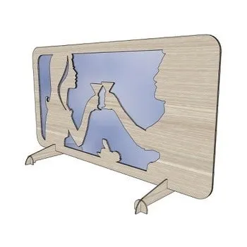 Plexiglas luxe kuchscherm horeca hout – Cheers laag