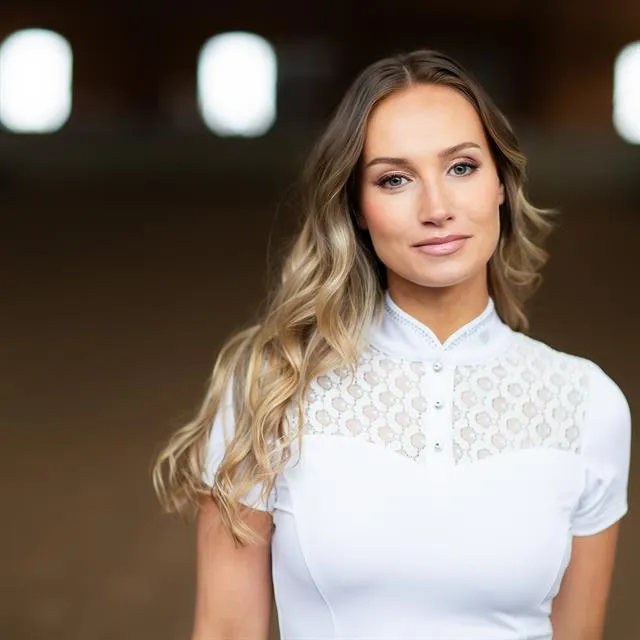 Showshirt Equestrian Stockholm Crystal Champion Wit