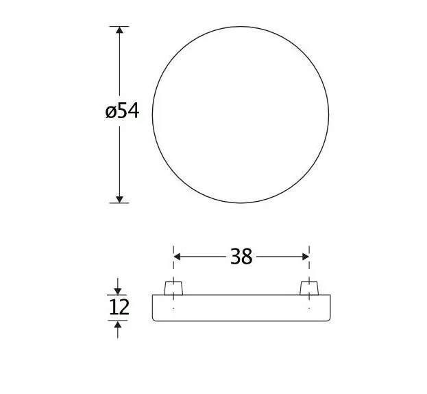 SKG3 blindrozet buiten Elegant mat zwart