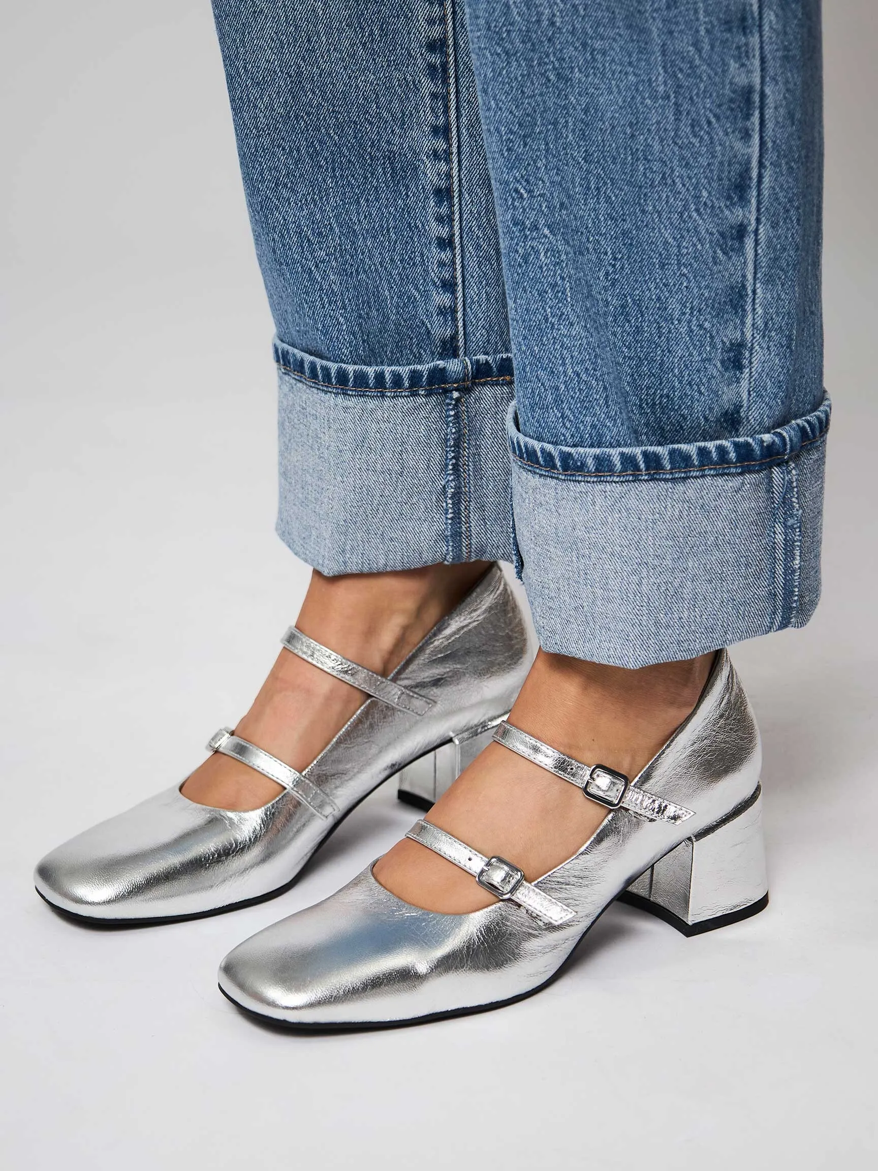 Vagabond Shoemakers Adison, lederen metallic pumps