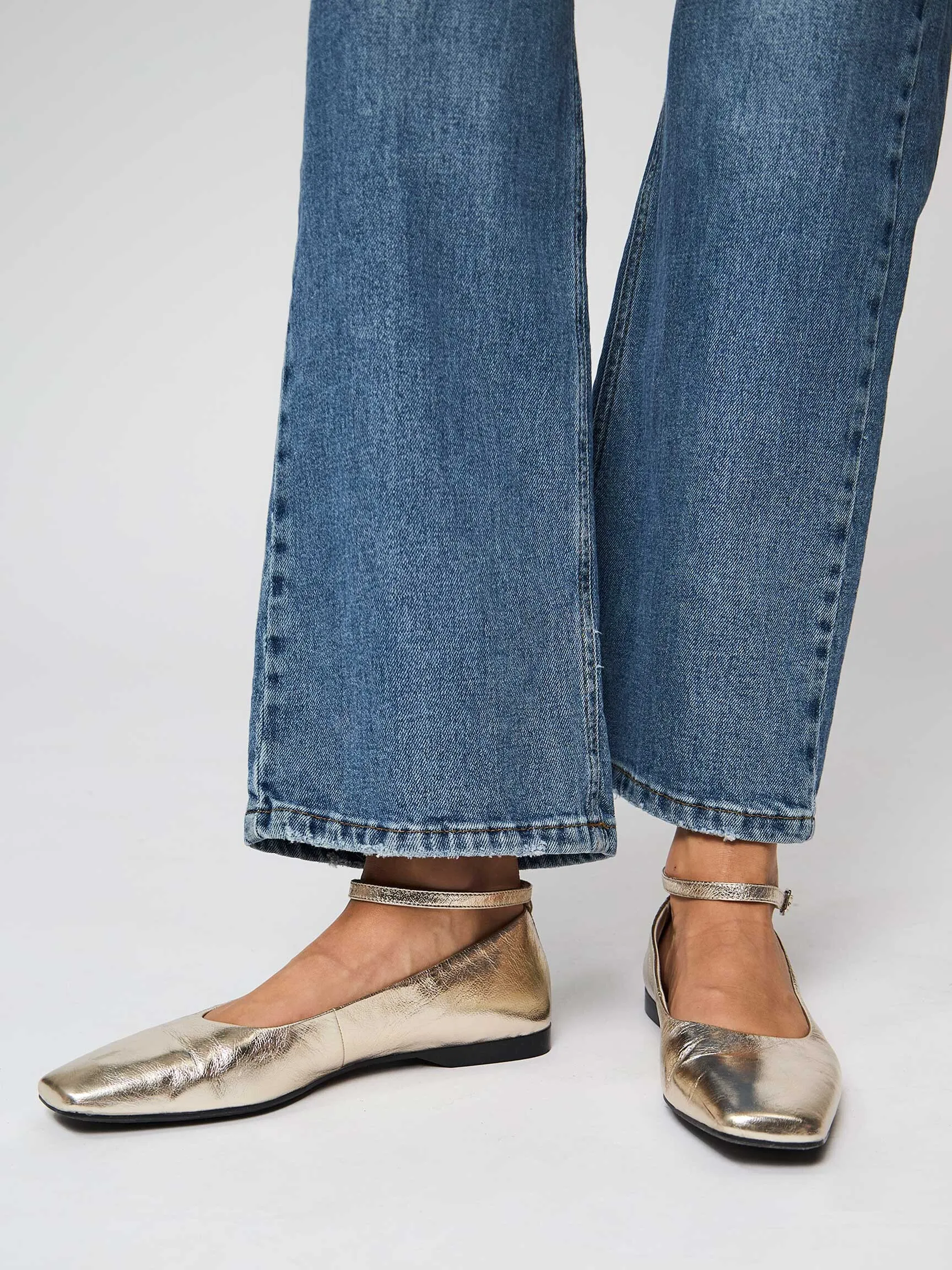 Vagabond Shoemakers Delia, lederen metallic ballerina's