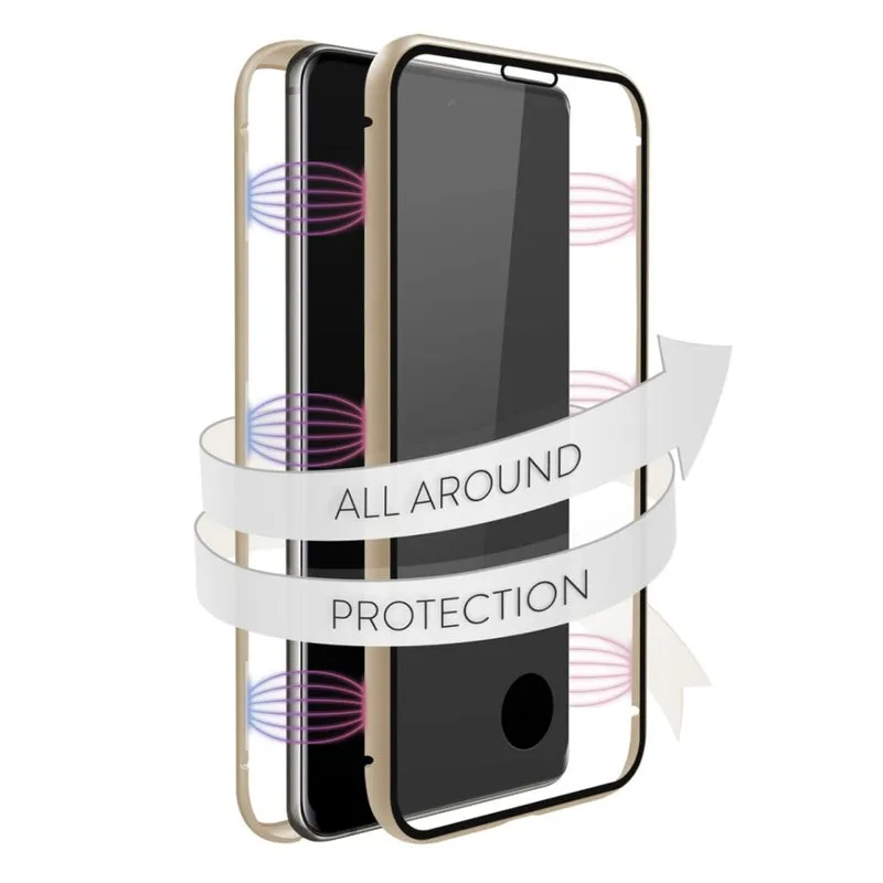 White Diamonds Cover 360° Glass Voor Samsung Galaxy S20 Plus Goud